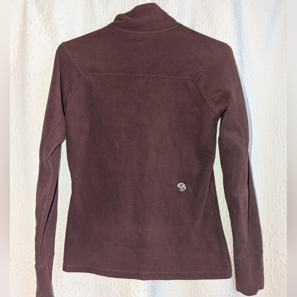 Mountain Hardwear Fleece Quarter-zip Women's Small Burgundy Microchill Pullover - Picture 4 of 8